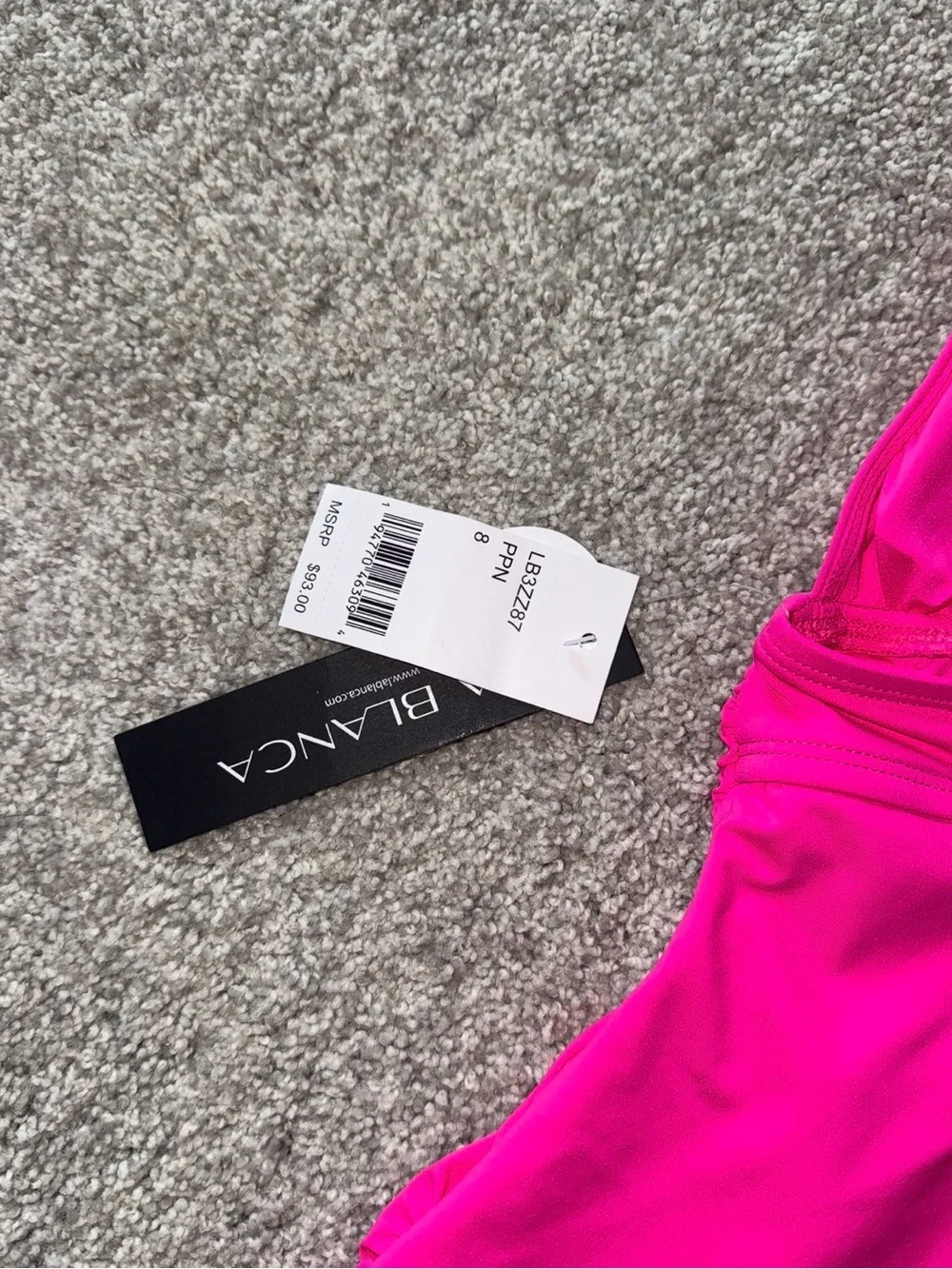 La Blanca Vibrant Fuchsia Tankini Cami with Crisscross Straps